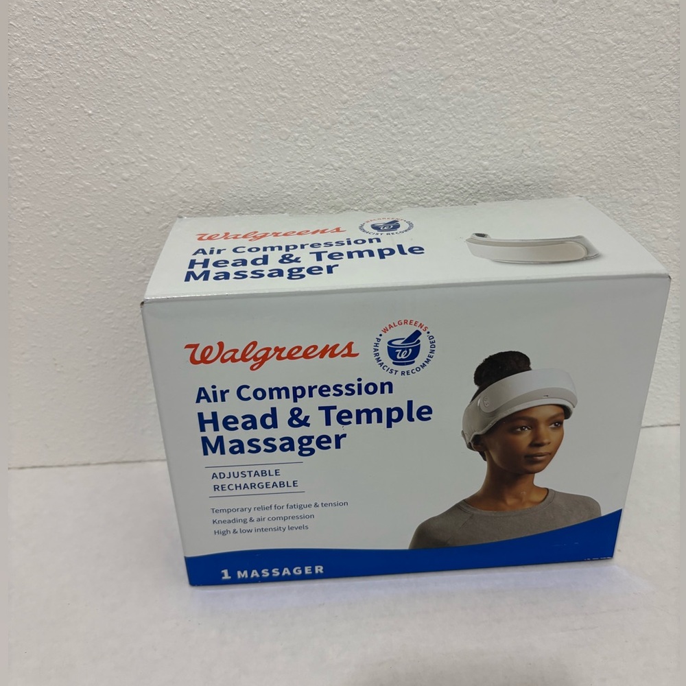 Walgreens Air Compression Head And Temple Massager Rechargeable Kneading